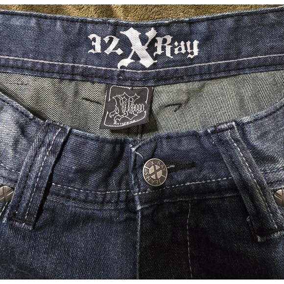 X Ray Jeans Men's Distressed Faded Washed Blue Streetwear Size 32 - Picture 4 of 4